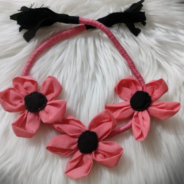 Handmade Cotton Fabric Lilly Necklace