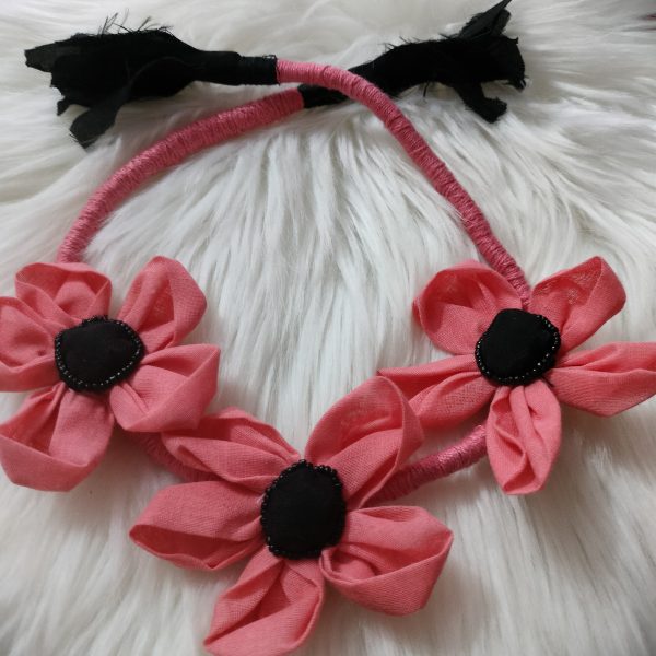 Handmade Cotton Fabric Lilly Necklace - Image 2
