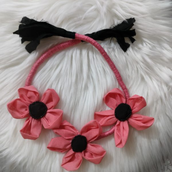 Handmade Cotton Fabric Lilly Necklace - Image 3