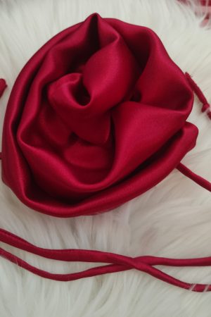Handcrafted Satin Fabric Choker – Maroon