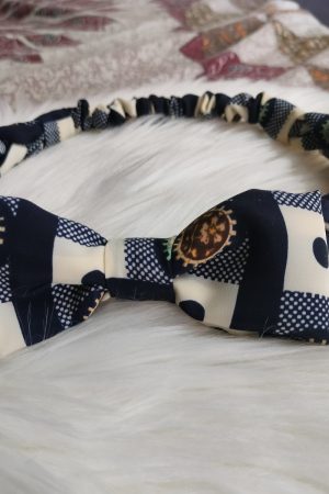 Handcrafted Multicolor Printed Satin Fabric Knotted Head Band - Style 3