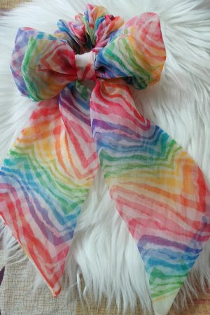 Handmade Floral Printed Organza Fabric Bow Tie - Multicolour
